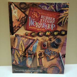 Rubber stamp workshop book plus  30 clear view rubber stamps. Crafters B…